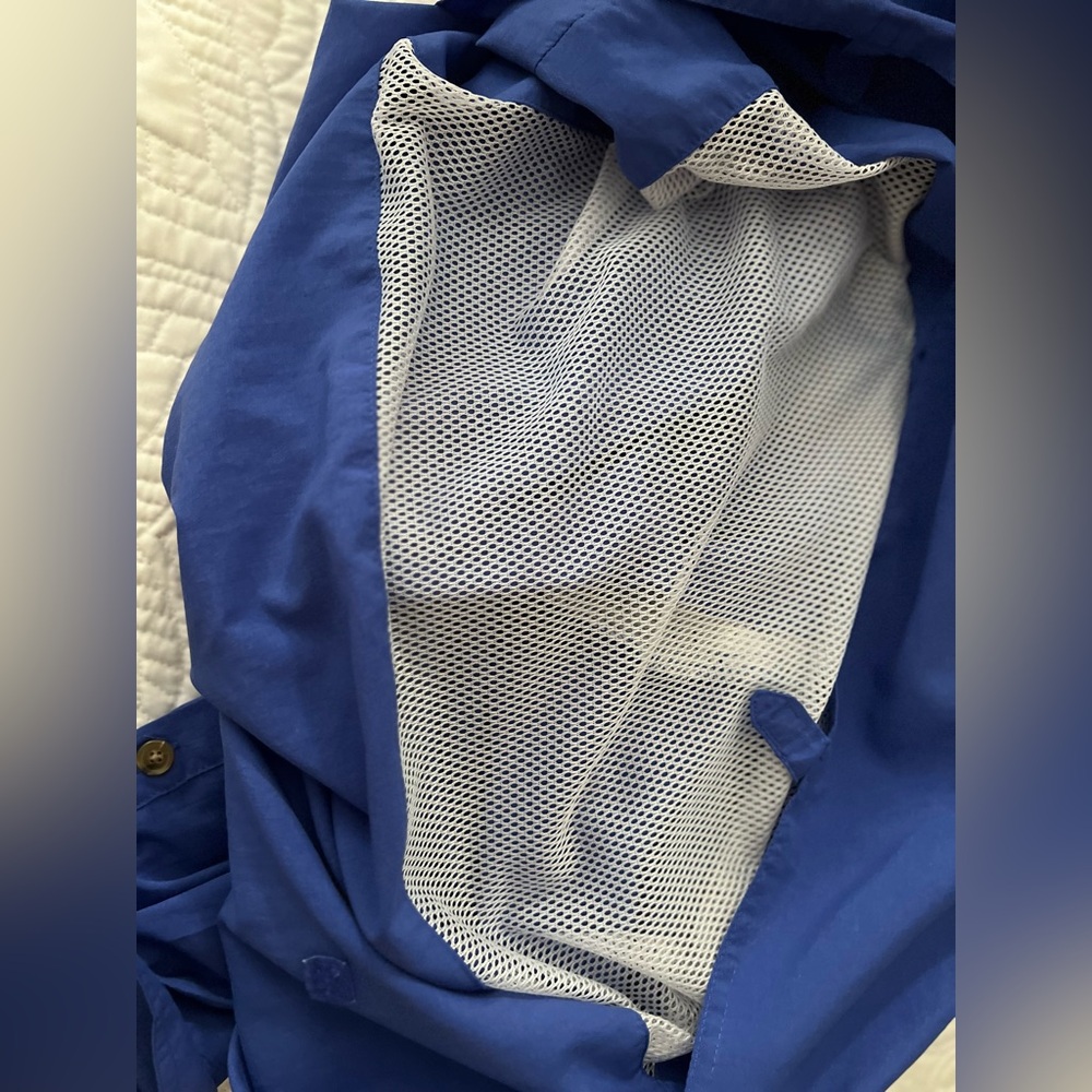 Orvis Men’s Long Sleeve Multi Pockets Fishing Royal Blue Shirt SZ XL - Picture 7 of 14
